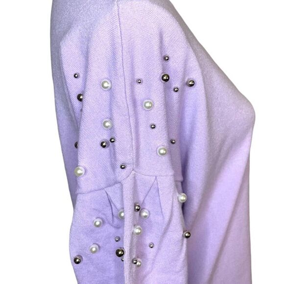 INC International Concepts Lavender Puff Sleeve Sweater size Medium - Picture 4 of 9